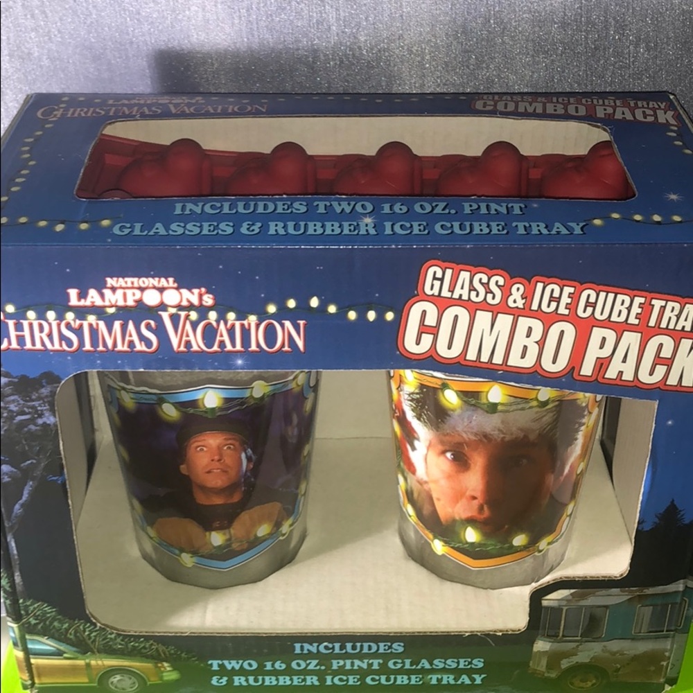 National Lampoons Christmas Vacation Glass Combo